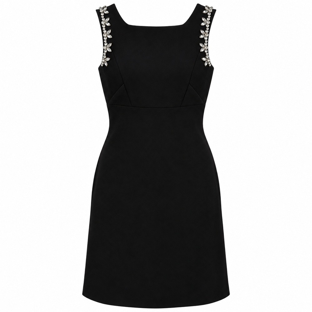Trina Turk Old Money Coquette Cocktail Dress Womens 6 Quiet Luxury Rhinestone